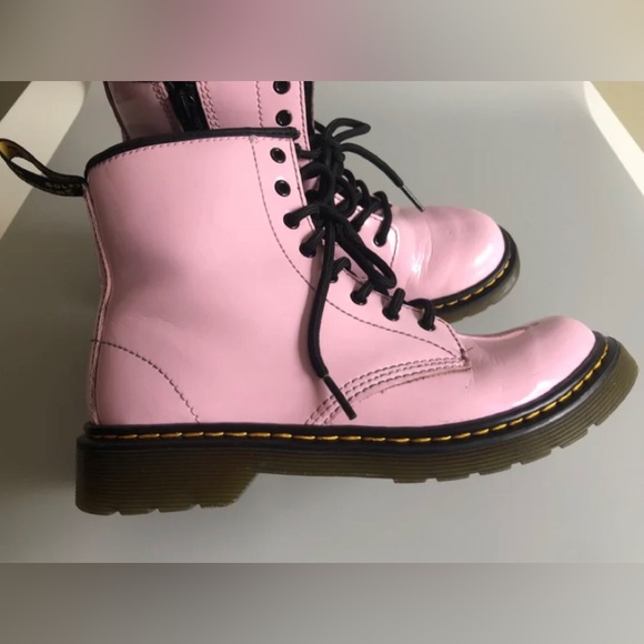 Dr. Martens Junior 1460 Patent Leather Boots Pink Size: US 4M 5L EUR 36 - Picture 6 of 12
